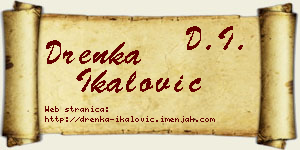 Drenka Ikalović vizit kartica